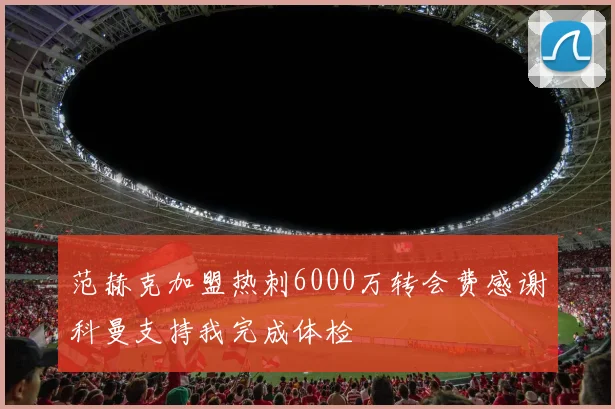 范赫克加盟热刺6000万转会费感谢科曼支持我完成体检